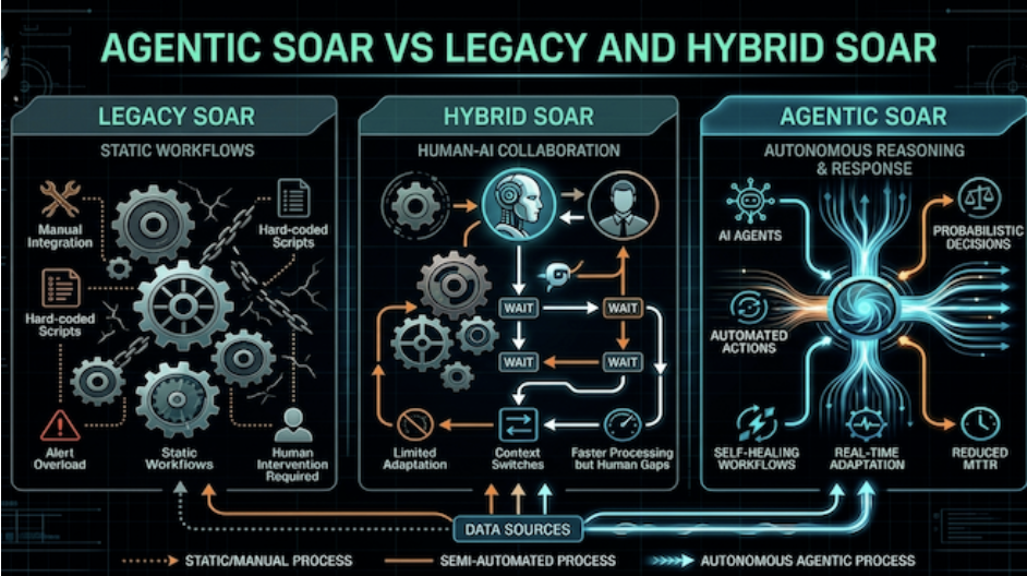 Agentic SOAR versus legacy and hybrid SOAR